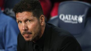 Simeone, durante el partido.