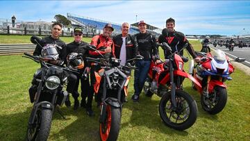 De izquierda a derecha, Agius, Kelso, Miller, Doohan, Roulstone y Mir.