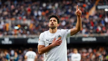 El central valencianista hizo el segundo gol de su equipo y que le permitía adelantarse por segunda vez en el partido. Fue el jefe de la defensa de Corberán.