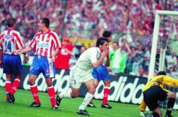 14-06-1997. El Madrid destronó al Atlético en el Bernabéu. Los blancos se presentaban en el derbi a falta de un único punto para proclamarse campeón. Enfrente estaba el Atlético de Madrid, vigente campeón que no pudo hacer nada ante la avalancha madridista liderada por Raúl.