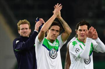 Max Kruse tras un partido con el Wolfsburgo.