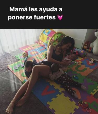 Georgina con los hijos de Cristiano Ronaldo: "Mam les ayuda a ponerse fuertes"