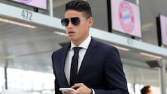 James Rodr&iacute;guez antes de viajar a Atenas 