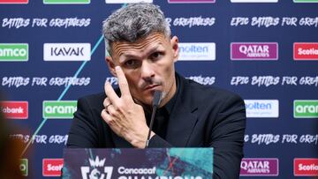 Fernando Ortiz head coach of Monterrey during the round of 16 second leg match between Monterrey and FC Cincinnati as part of the CONCACAF Champions Cup 2024, at BBVA Bancomer Stadium on March 14, 2024 in Monterrey, Nuevo Leon, Mexico..
