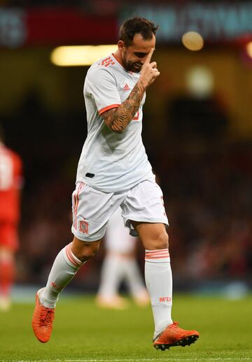 0-1. Paco Alcácer celebró el primer gol.