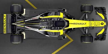 Así es el nuevo Renault RS18, el monoplaza en el que Carlos Sainz tiene puestas sus esperanzas para 2018.