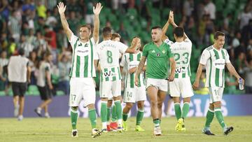 Joaquín y Sergio León, tras ganar al Celta.