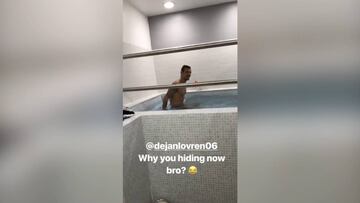 Mystery singer chirps Real Madrid's hymn in the Liverpool changing room