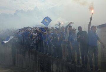 Los ultras del Oviedo causaron incidentes con los aficionados del Cádiz antes del encuentro