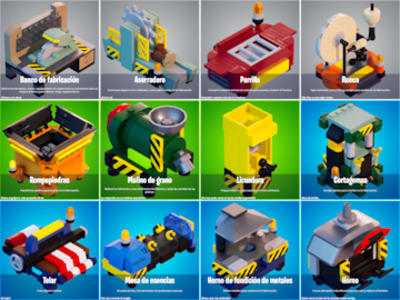 lego fortnite recetas mesas fabricacion lista completa