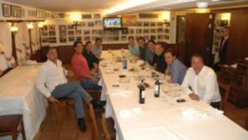 Nadal, en la cena en Txistu con Llorente, Amorebieta, Karanka, Toni Nadal y el padre de Rafael.