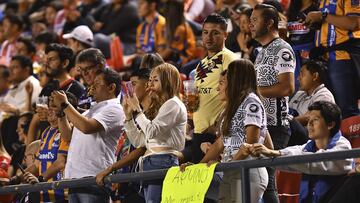 Fans o Aficion during the game Atletico San Luis vs America, corresponding to first leg match of Quarterfinals of the Torneo Clausura 2023 of the Liga BBVA MX, at Alfonso Lastras Stadium, on May 10, 2023.
<br><br>
Fans o Aficion durante el partido Atletico San Luis vs America, Correspondiente al partido de Ida de Cuartos de Final del Torneo Clausura 2023 de la Liga BBVA MX,en el Estadio Alfonso Lastras, el 10 de Mayo de 2023.