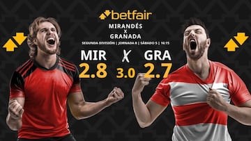 CD Mirandés vs. Granada CF: horario, dónde ver, pronósticos y clasificación
