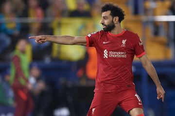 Liverpool's Salah in action