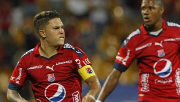 Juan Fernando Quintero celebrando un gol ante el Junior en la Liga Águila II-2017