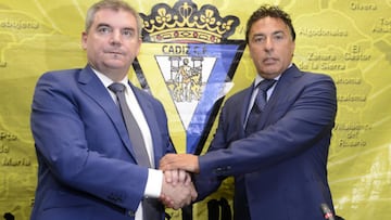 03/08/16 CADIZ CF PRETEMPORADA RUEDA DE PRENSA DE MANOLO VIZCAINO Y QUIQUE PINA