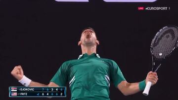 Fuera de control y es normal: la locura de Djokovic tras sobrevivir a un infierno