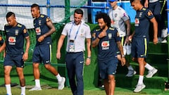 Brasil se entrena sin Marcelo, reservado por precaución