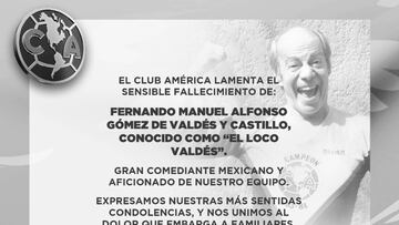 América se despidió de Manuel 'El Loco' Valdés
