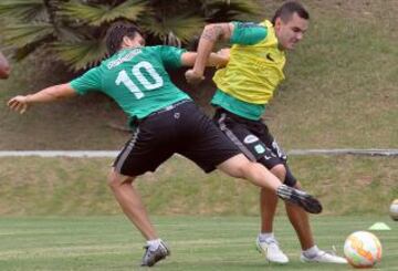 Atlético Nacional se entrena en Guarne antes del partido contra Estudiantes por la Copa Libertadores.