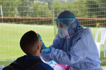 Medellín realizó las pruebas PCR al plantel en su sede deportiva. Los entrenamientos individuales volverán el jueves 16 de julio.