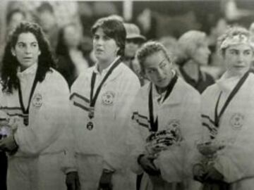 Gala León finalista de Copa Federación (la Davis femenina) en 1996 compartiendo equipo con Conchita Martínez, Arantxa Sánchez Vicario y Vivi Ruano. 