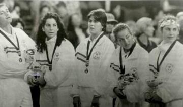 Gala León finalista de Copa Federación (la Davis femenina) en 1996 compartiendo equipo con Conchita Martínez, Arantxa Sánchez Vicario y Vivi Ruano. 