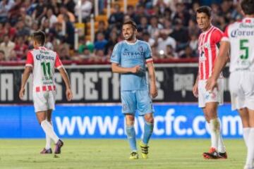 Los dos campeones mundiales disputaron un duelo amistoso, donde su equipo el NY City cayó 2-1 ante el Necaxa en el estadio Victoria de Aguascalientes.