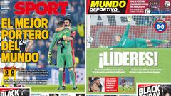 Portadas de la prensa de Barcelona del 23 de noviembre de 2017.
