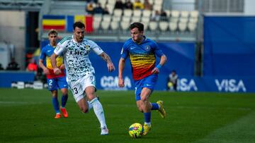 German Valera of FC Andorra during the LaLiga Smartbank match between FC Andorra v Real Oviedo at Estadi Nacional on January 7 . (Photo by Martin Silva Cosentino/NurPhoto via Getty Images)