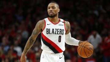 Lillard, en un partido ante los Warriors