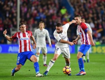 Filipe Luis y Dani Carvajal.