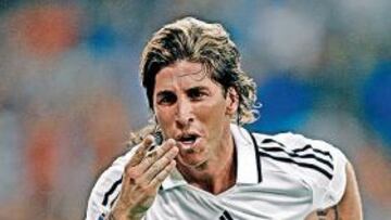 <b>20 GOLES EN SÓLO TRES AÑOS. </b>Ramos ha repetido este gesto veinte veces desde que firmó por el Real.