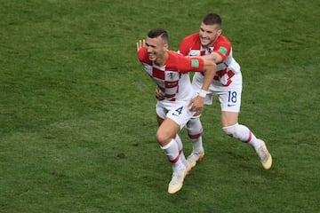 Ivan Perisic empató el partido 1-1 con un gol de volea dentro del área en la final del Mundial de Rusia 2018.