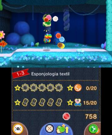 Captura de pantalla - Poochy &amp; Yoshi&#039;s Woolly World (3DS)