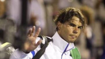 <b>ADIÓS. </b>Nadal se despide de la grada en el día que debutaba.