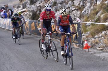 Nibali y Alberto Contador