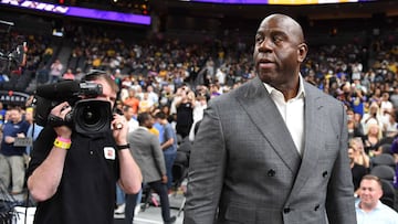 Magic Johnson, en un estadio