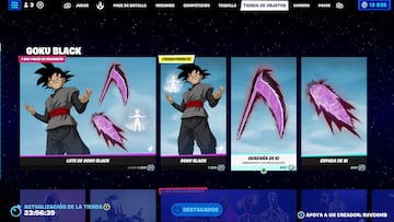 fortnite goku black skin dragon ball super