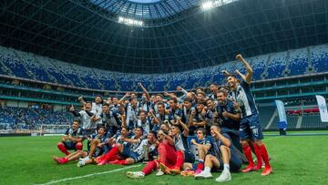 Jugadores Sub 20 de Monterrey durante la Final