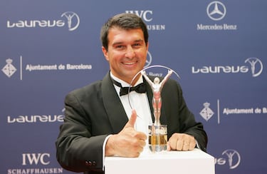 El presidente del FC Barcelona durante la gala de los premios Laureus que se celebraron en la Ciudad Condal.