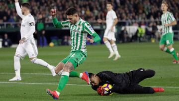 Sanabria, ante el Real Madrid. 