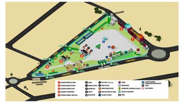 El plano de los diferentes escenarios que tiene el Sonorama Ribera.