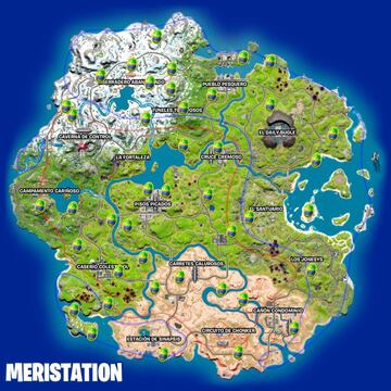 Todas las ubicaciones de Huevos Saltarines durante el evento de Pascua 2022 en Fortnite