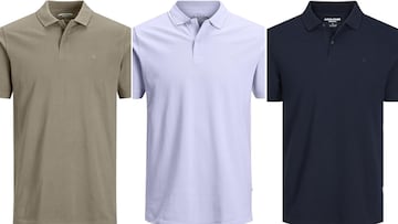 Polo Jack & Jones de manga corta en diferentes colores y disponible en Amazon.