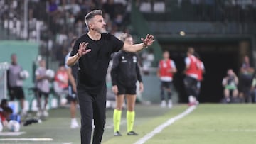 Ania da indicaciones en el partido del pasado viernes ante el Castellón