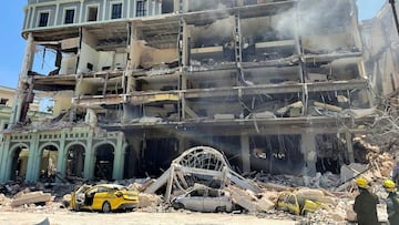 30 people have been hospitalised and the entire hotel was destroyed by the major blast at 10.50 am local and ET.