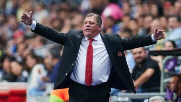 Miguel Herrera, Director Tecnico de Tijuana durante el partido contra Monterrey.