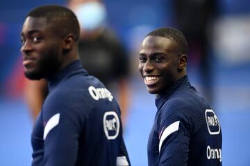 Ferland Mendy y Dayot Upamecano en una concentración la selección francesa en septiembre de 2020.