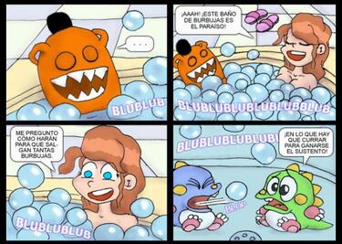 Un baño de burbujas